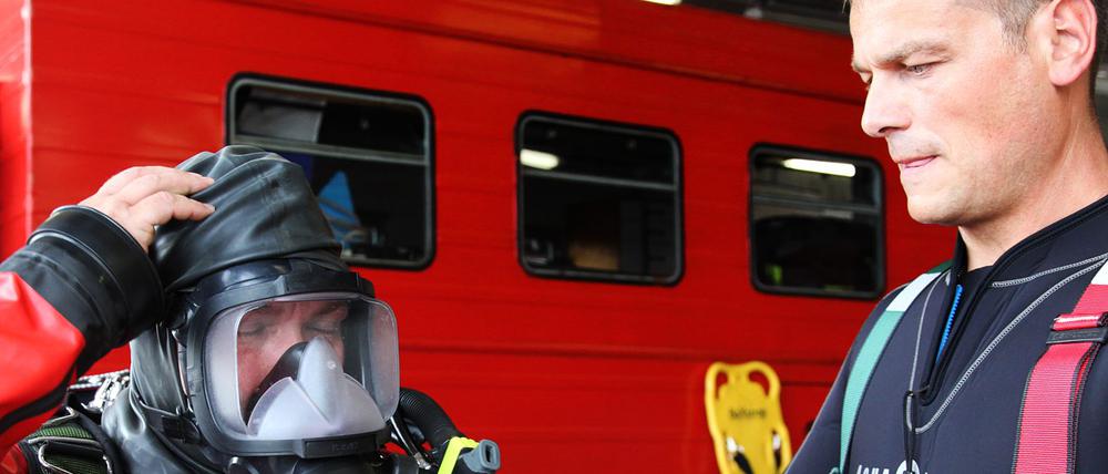Die Taucher der Berufsfeuerwehr Potsdam rückten am Mittwoch aus. (Archivbild)