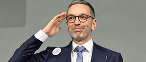 Herbert Kickl, Parteichef der rechten FPÖ, während deren Bundesparteitag im vergangenen September. 