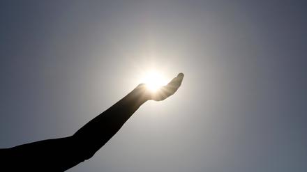 Licht in der Hand.
