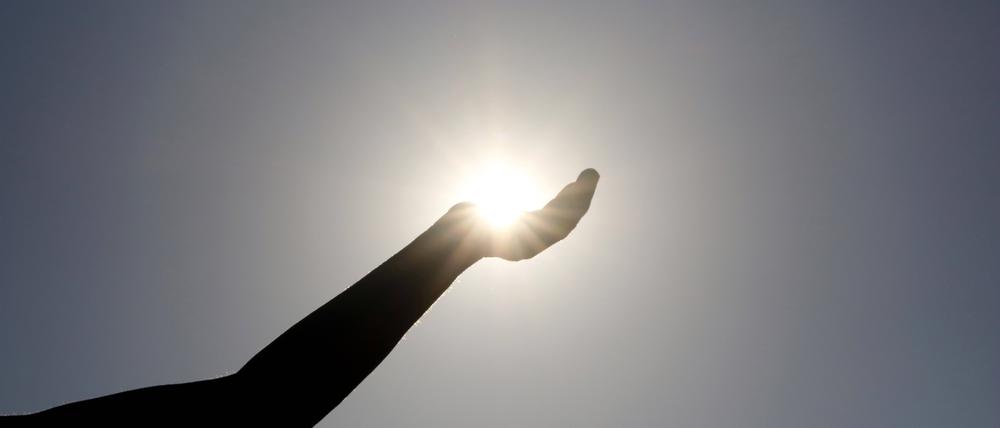 Licht in der Hand.