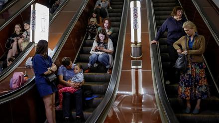 U-Bahnstation als Schutzraum in Kyiv.