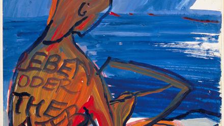 Leben oder Theater - das ist hier die Frage. Die titelgebende Gouache von Charlotte Salomons Ausstellung im Münchner Lenbachhaus