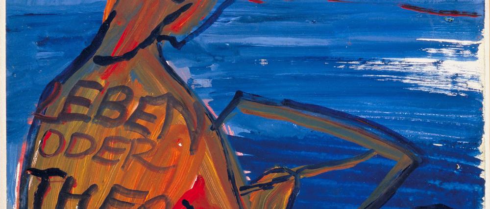 Leben oder Theater - das ist hier die Frage. Die titelgebende Gouache von Charlotte Salomons Ausstellung im Münchner Lenbachhaus