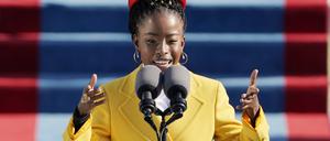  American poet Amanda Gorman reads a poem after Joe Biden is sworn in as the 46th president of the United States at the U.S. Capitol at the 59th Presidential Inauguration on Wednesday, January 20, 2021 in Washington.