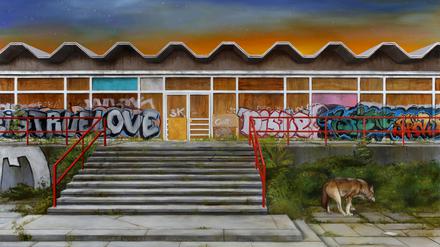 Toter, lebendiger Ort. „Kaufhalle“ (2020) von dem Berliner Künstler Christian Thoelke, Jahrgang 1973.