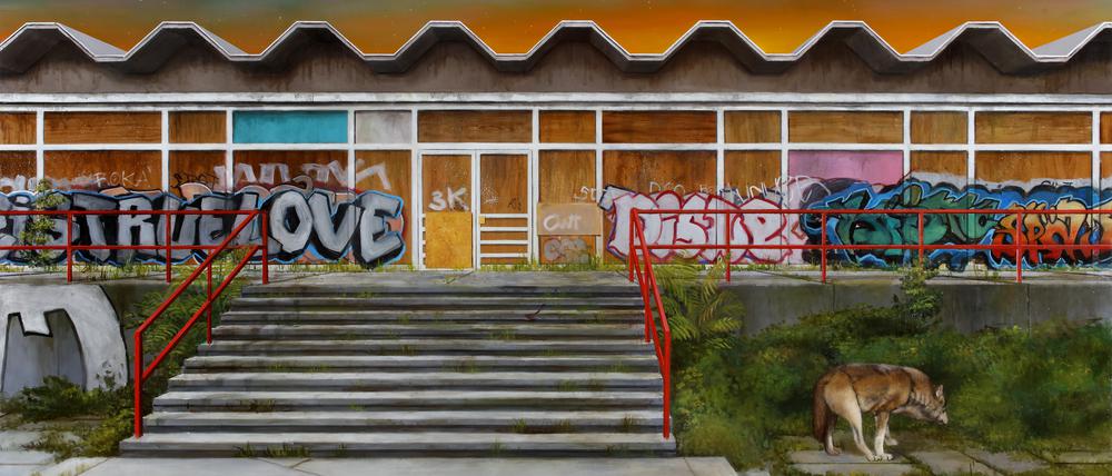 Toter, lebendiger Ort. „Kaufhalle“ (2020) von dem Berliner Künstler Christian Thoelke, Jahrgang 1973.