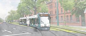 Tram Nedlitzer Straße, Visualisierung. 