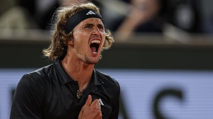 Alexander Zverev steht zum sechsten Mal in Serie in Paris im Achtelfinale.