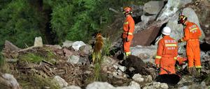 Archivbild: Erdrutsch in der Provinz Sichuan.