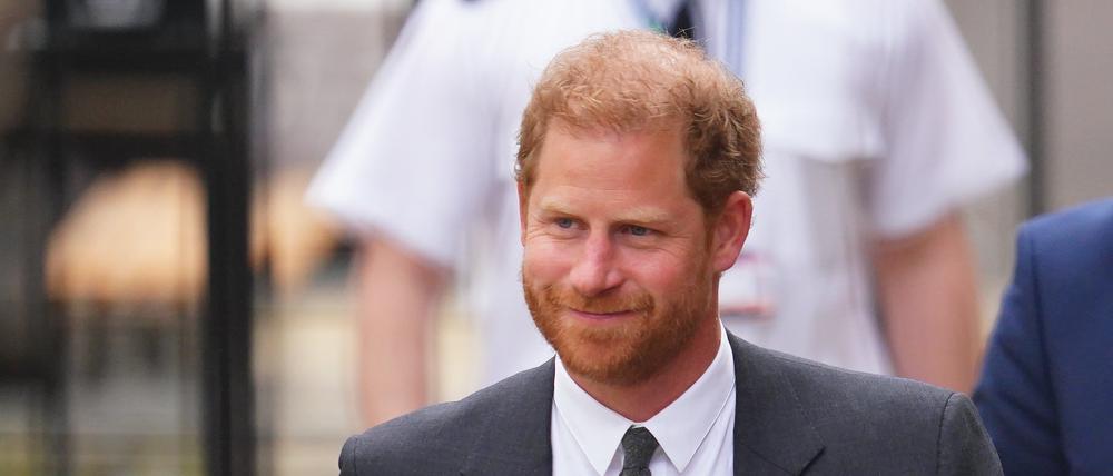 Prinz Harry, Herzog von Sussex, trifft vor einer Anhörung vor dem Royal Courts Of Justice ein.