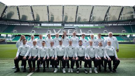 Bei der Trainingseinheit beim VfL Wolfsburg ging es weniger ums sportliche und mehr um Spaß haben.