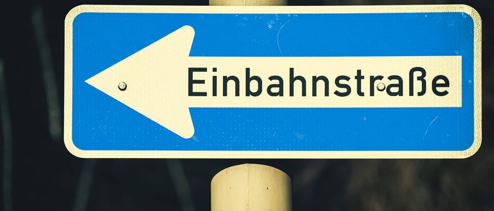 Einbahnstraße.