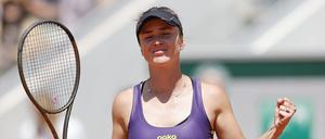 Jubel bei Jelina Switolina. Für sie sind die diesjährigen French Open ein besonderes Turnier.