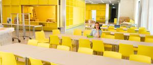 TSP_Innen/Aussenaufnahmen Mensa, der Hausmeisterwohnung der Johanna-Eck-Schule in Tempelhof sowie Porträts der Kinder-und Jugendparlaments Sprecherin Marie der Johanna-Eck-Schule in Tempelhof am 5. Juni 2023 in Berlin, Deutschland (Christian Marquardt)