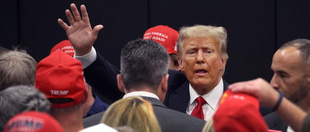 Der ehemalige US-Präsident Trump bei einer Wahlkampfveranstaltung Anfang Juni in Iowa.