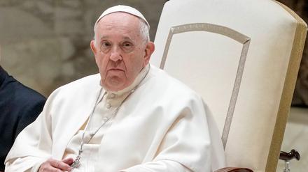Papst Franziskus während einer Audienz.