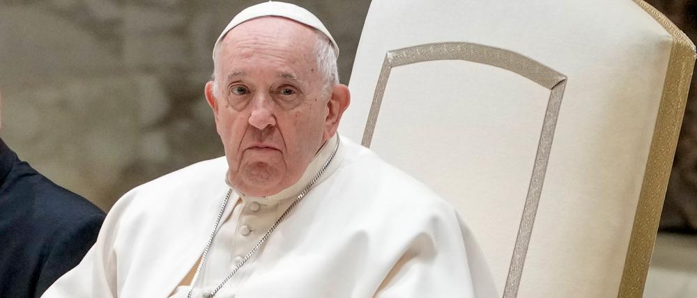 Papst Franziskus während einer Audienz.