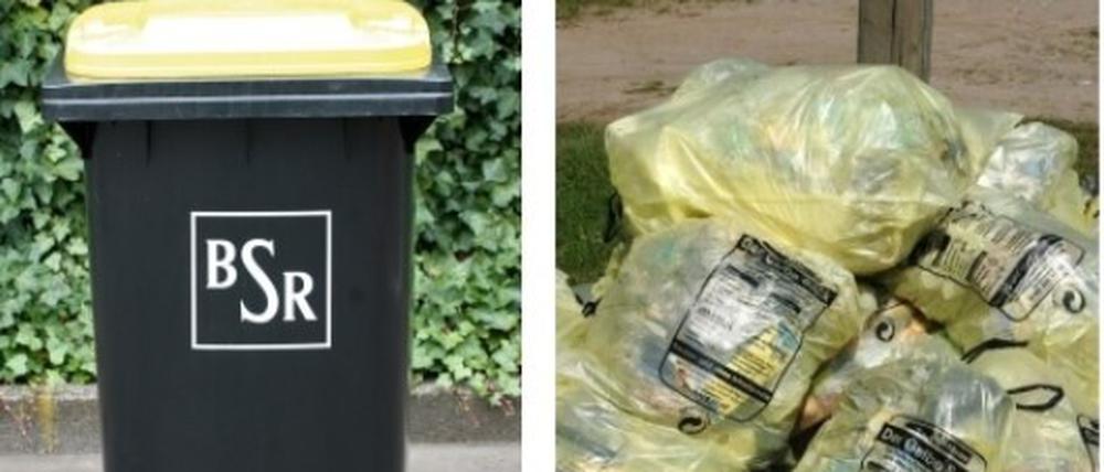 Gelbe Tonne, gelber Sack.