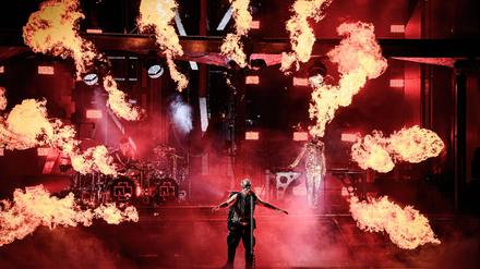 Rammstein live in Dänemark. 