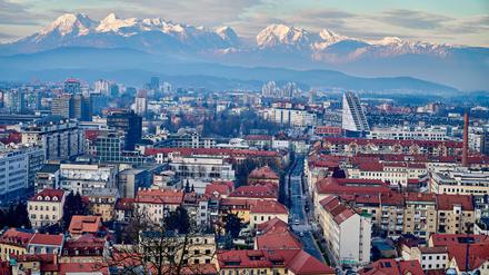 Blick auf Sloweniens Hauptstadt Ljubljana.