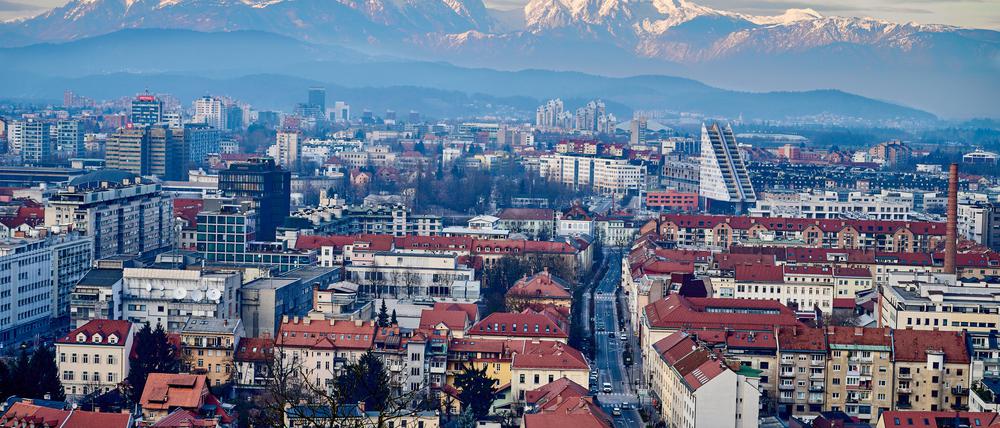 Blick auf Sloweniens Hauptstadt Ljubljana.