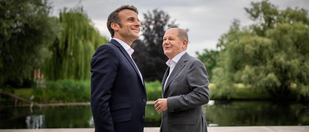 Brauchen ein neues gemeinsames Leitmotiv: Frankreichs Präsident Emmanuel Macron und Bundeskanzler Olaf Scholz im Juni in Potsdam.