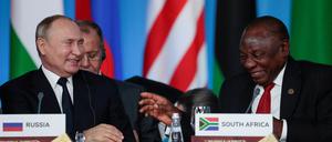 Vladimir Putin und Cyril Ramaphosa.