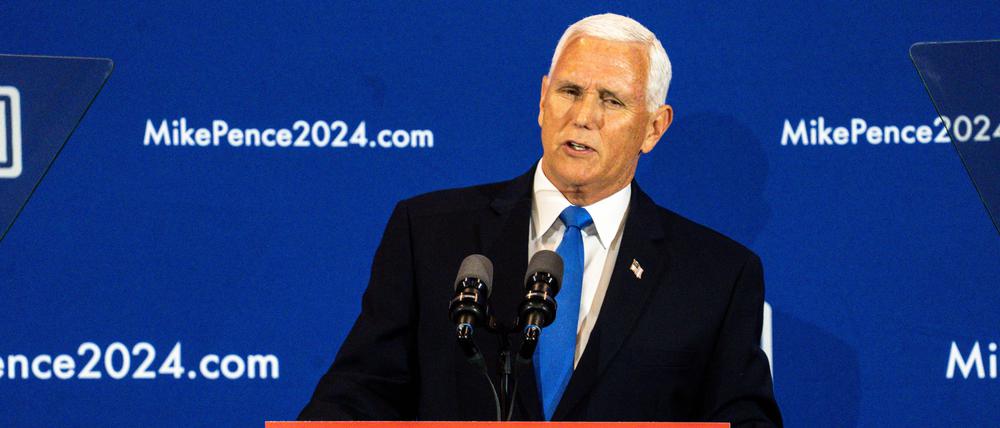 Mike Pence spricht zu seinem Einzug in den Wahlkampf.
