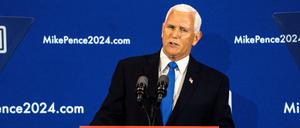 Mike Pence spricht zu seinem Einzug in den Wahlkampf. 