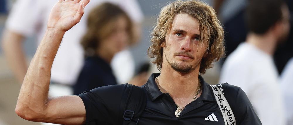 Alexander Zverev nach seiner Niederlage bei den French Open.