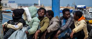Subsaharische Migranten in Tunesien. 