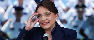 Die honduranische Präsidentin Xiomara Castro bei einer Rede im April 2023.