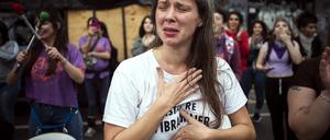 Eine Demonstration gegen häusliche Gewalt in Buenos Aires.