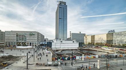 Die Baugrube für das geplante Covivio-Hochhaus befindet sich direkt neben dem Tunnel der U2.