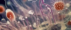 Wie die Lebewesen aussahen, weiß niemand, die mit Hilfe von KI erstellte Darstellung ist eine Spekulation.