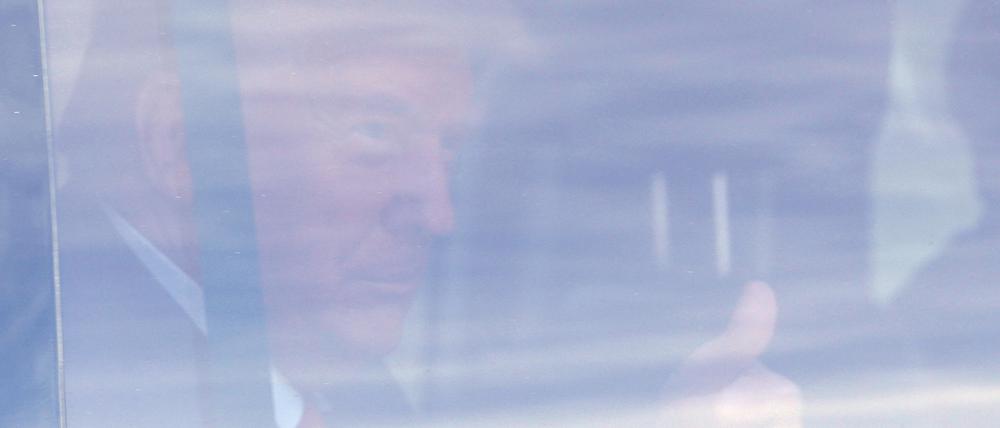 Der ehemalige Präsident Donald Trump kommt im Trump National Doral Resort an.