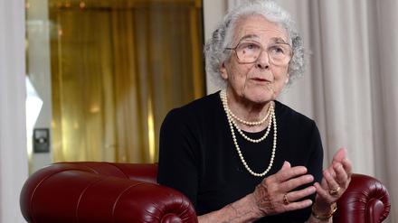 Judith Kerr in ihrer Londoner Wohnung, fotografiert 2018.