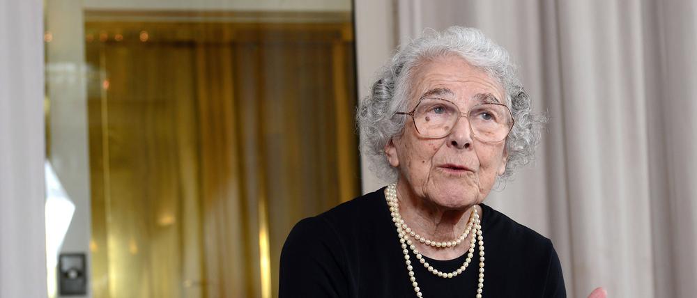 Judith Kerr in ihrer Londoner Wohnung, fotografiert 2018.