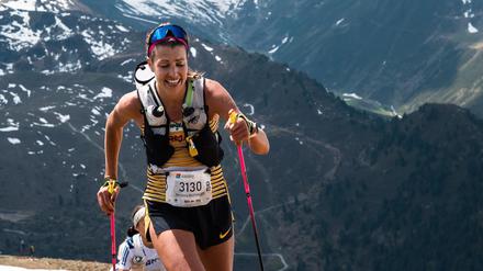 Rosanna Buchauer befindet sich auf der Strecke vom Trail Long.