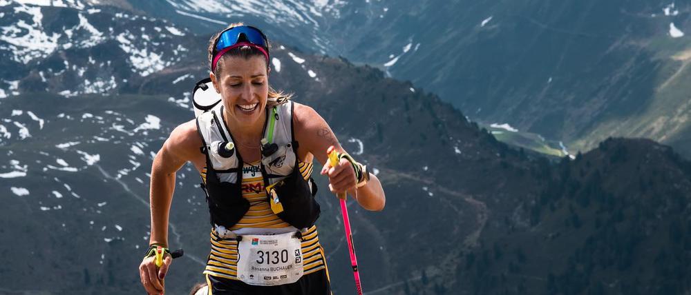 Rosanna Buchauer befindet sich auf der Strecke vom Trail Long.