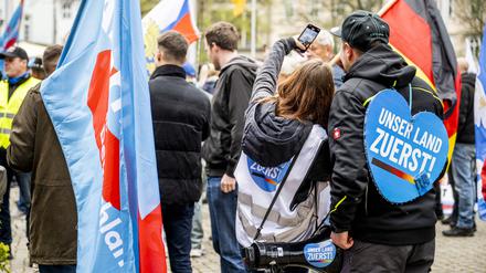AfD Kundgebung Ende April in Erfurt.
