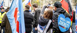 AfD Kundgebung Ende April in Erfurt.