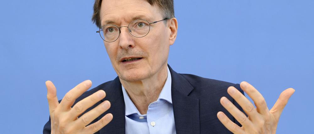 Karl Lauterbach bei der Bundespressekonferenz