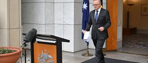 Der australische Premierminister Anthony Albanese im Parlament in Canberra.