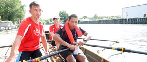 Sportler aus Nauru waren bei einem Spandauer Ruderverein zu Gast.