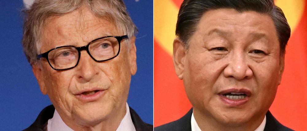 Bill Gates und Chinas Staatschef Xi Jinping.
