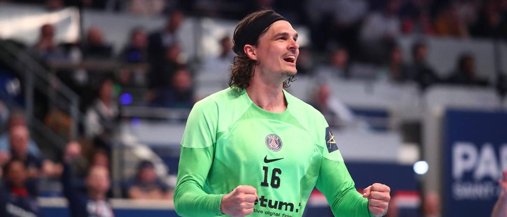 Jannick Green in Feierlaune. In Köln soll es mit der guten Stimmung bei PSG weitergehen.