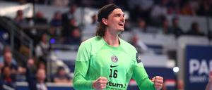 Jannick Green in Feierlaune. In Köln soll es mit der guten Stimmung bei PSG weitergehen.