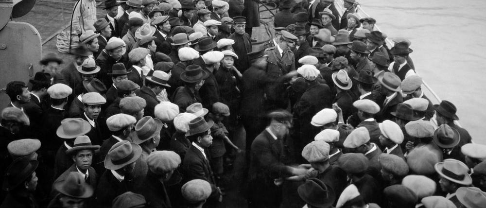 Vor der Schiffs-Katastrophe im Atlantik 1912.