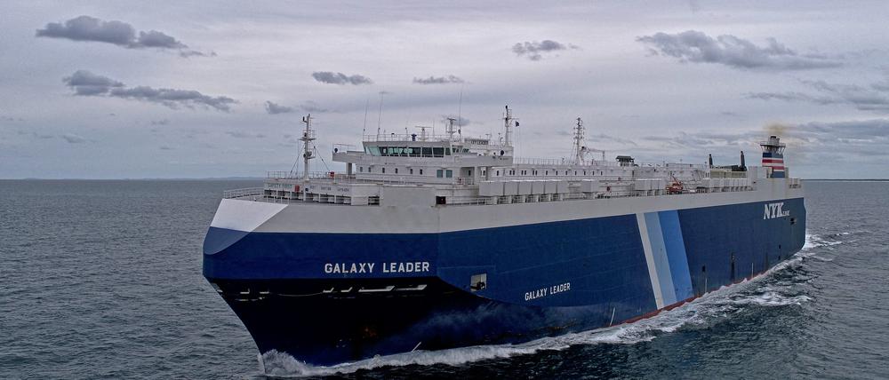 Das Frachtschiff „Galaxy Leader“.